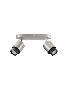 Nova Luce Ison - spot en saillie 2L - 40 x 17 x 14 cm - nickel satiné