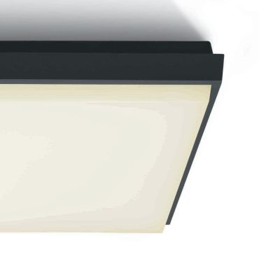 ONE Light Outdoor Slim LED - plafonnier extérieur - 30 x 30 x 4,9 cm - 30W LED inclus - IP54 - anthracite