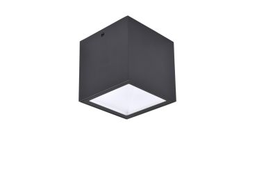 Lutec Gemini - plafonnier extérieur LED - 8,5 x 8,5 x 8,5 cm - 6,9W LED inclus - IP65 - gris foncé