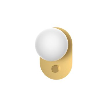 VK Lighting Pero - applique murale - Ø 13 x 21,5 x 14 cm - laiton mat