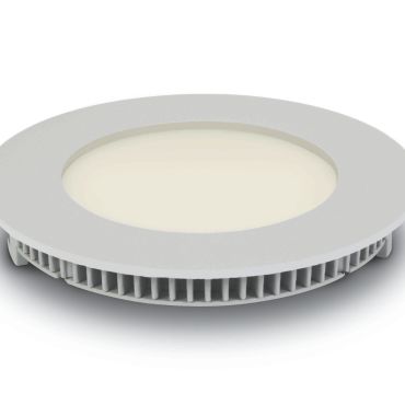 ONE Light Round Recessed Panels - spot à encastrer - Ø 120 mm, Ø 108 mm taille d'encastrement - 8W LED inclus - IP40 - blanc - couleur de lumière blanche
