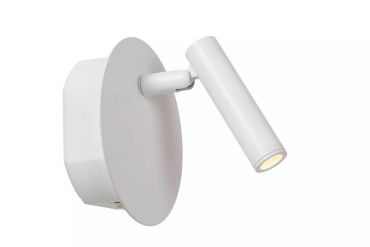 Lucide Jolijn applique murale - rechargeable via câble USB - Ø 10,2 x 9 cm - 2W led inclus - blanc
