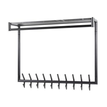 Vico Tenaro – porte-manteau avec étagère murale – 100 × 27 × 80 cm – graphite