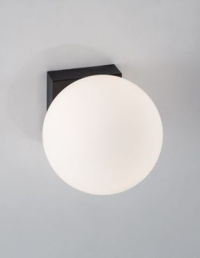 Nova Luce Joline - applique murale - Ø 14,5 x 12,5 cm - 6W LED inclus - noir sable et blanc