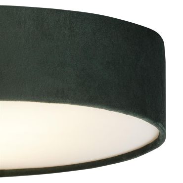 Searchlight Drum - plafonnier - Ø 38 x 10 cm - vert