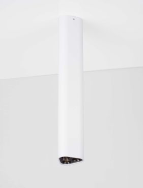 Nova Luce Etho - plafonnier - 5 x 30,5 x 5 cm - 6W LED inclus - blanc sablé et noir