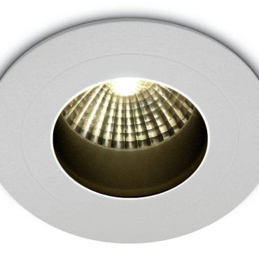 ONE Light Gamme Dark Light - spot à encastrer - Ø 70 mm, Ø 60 mm encastrable - 7W LED inclus - IP65 - blanc - couleur de lumière blanc chaud