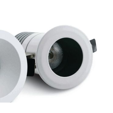 ONE Light COB Dark Light Range - spot à encastrer - Ø 53 mm, Ø 42 mm à encastrer - 7W LED inclus - IP44 - blanc
