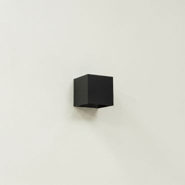 Artdelight Gymm - applique murale - 10 x 10 x 10 cm - noir