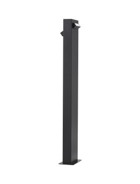 Nova Luce Zelda - lampe de jardin - 12 x 80 x 9,4 cm - 9W LED inclus - IP65 - noir sablé