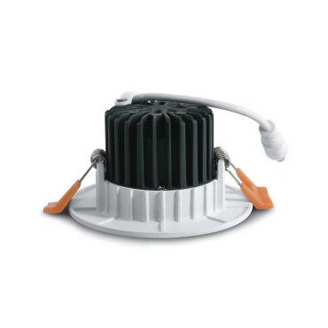ONE Light COB Downlight Range - spot encastré - Ø 95 mm, Ø 75 mm encastré - 7W LED inclus - blanc - couleur de lumière blanc chaud