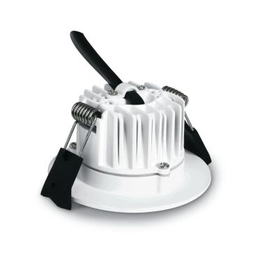 ONE Light Salle de bain Downlights - spot encastré - Ø 80 mm, Ø 65 mm encastré - 7W LED inclus - IP54 - blanc - couleur de lumière blanc chaud