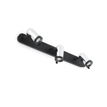 Faro Orleans - spot en saillie 3L - 58,5 x 17 x 13 cm - chrome et noir