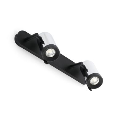 Faro Orleans - spot en saillie 2L - 38 x 17 x 13 cm - chrome et noir