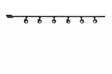 Lucide Track Starter Set - Système de rail monophasé - 2 mètres - 220V - Noir