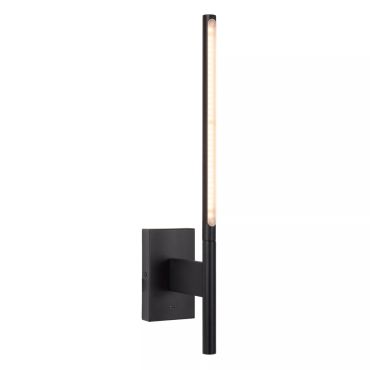 Lucide Finan - applique murale avec prise de charge USB - 8 x 14,2 x 48 cm - 6W LED inclus - noir