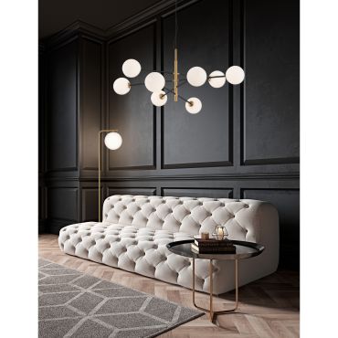 Nova Luce Vitra - lampe suspendue - 120 x 103 x 145 cm - or satiné et noir