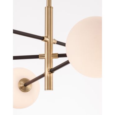 Nova Luce Vitra - lampe suspendue - 103 x 75 x 136 cm - or satiné et noir