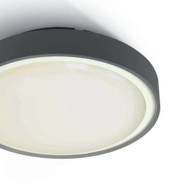 ONE Light LED Plafo Outdoor Round - plafonnier extérieur - Ø 30 x 8,3 cm - 24W LED inclus - IP65 - anthracite