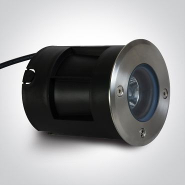 ONE Light Inground Tiltable Range - spot sol extérieur - Ø 100 mm, Ø 90 mm à encastrer - 3W LED inclus - IP67 - acier inoxydable