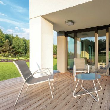 ONE Light Outdoor Plafo - plafonnier d'extérieur - 30 x 30 x 9,5 cm - IP54 - gris