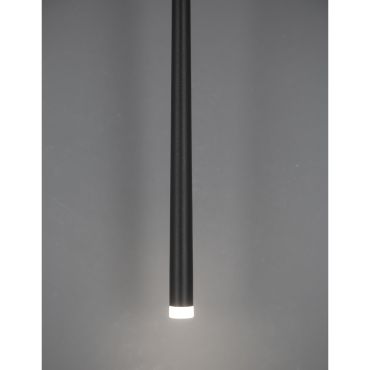 Nova Luce Giono - lampe suspendue - Ø 8 x 230 cm - 3W LED inclus - noir sable