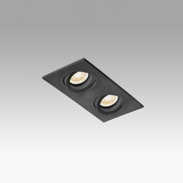 Faro Radon - spot encastrable - 180 x 92 mm, 170 x 80 mm encastrable - noir mat