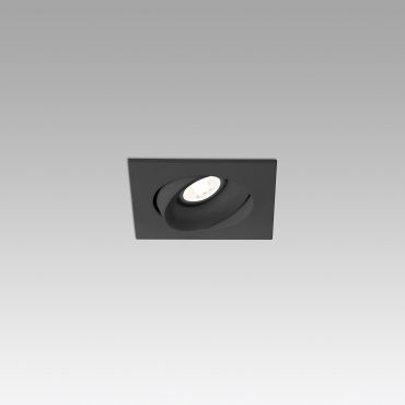 Faro Radon - spot encastrable - 92 x 92 mm, Ø 80 mm encastrable - noir mat