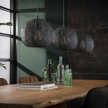 Vico Armor - lampe suspendue - 128 x 30 x 150 cm - noir brun