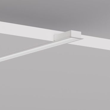 KLUS MICRO-30DEG-K - profil LED encastré avec angle lumineux incliné de 30 degrés - 2,64 x 1,12 cm - blanc