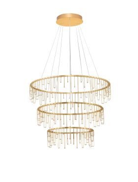 Nova Luce Stellar - lampe suspendue - Ø 80 x 200 cm - 72W dimmable LED inclus - doré