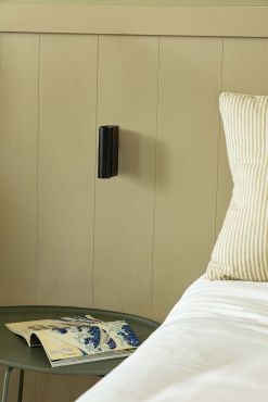 Faro Cronos - lampe de chevet - 8 x 12,1 x 3 cm - 4,5W LED inclus - noir mat