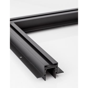 Nova Luce Q-Connector - connecteur d'angle pour profilé magnétique encastré pour plafonds en plaques de plâtre - 30,3 x 6,5 x 3,9 cm - noir sable