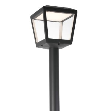Faro Plaza - lampadaire - Ø 24 x 219 cm - 24W LED inclus - IP54 - gris foncé