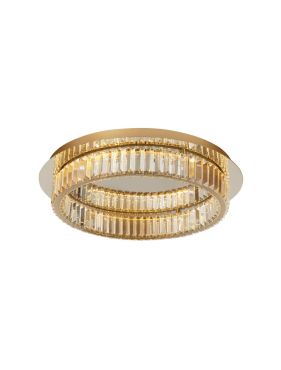 Nova Luce Aurelia - plafonnier - Ø 60 x 12 cm - 41W LED dimmable inclus - or