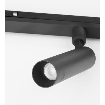 Nova Luce Lod - point lumineux système de rail magnétique - Ø 3,2 x 19,6 cm - 10W LED inclus - noir sable