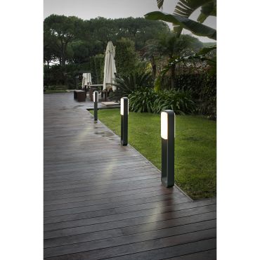 Faro Sticker - lampe de jardin - 15 x 9 x 72 cm - 10W LED inclus - IP55 - gris foncé