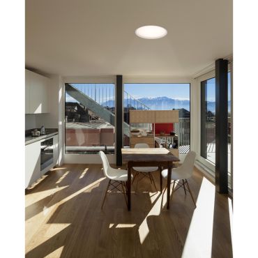 Faro Luan - spot à encastrer - Ø 415 mm, Ø 375 mm à encastrer - 40W LED inclus - IP44 - blanc mat