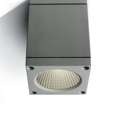 ONE Light Outdoor Ceiling Cylinders - plafonnier d'extérieur - 8 x 8 x 10,7 cm - 6W LED inclus - IP54 - gris