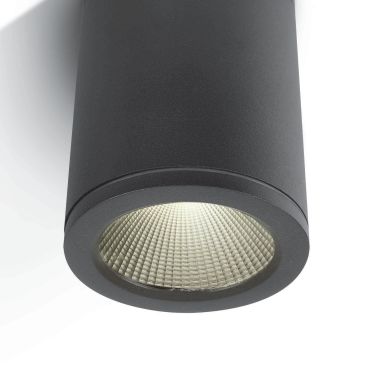 ONE Light Outdoor Ceiling Cylinders - plafonnier extérieur - Ø 8 x 10,5 cm - 6W LED inclus - IP54 - anthracite