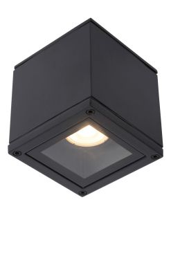 Lucide Aven - Spot en saillie - 9,3 x 9,3 x 9,6 cm - IP65 - noir