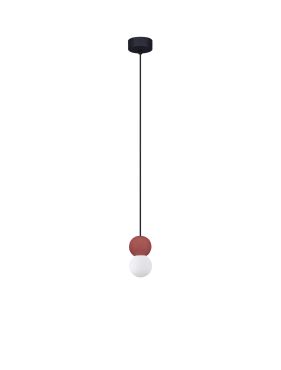 Nova Luce Zero - lampe suspendue - Ø 8 x 115 cm - rouge