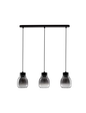 Nova Luce Blacu - lampe suspendue - 75 x 120 x 15 cm - dégradé fumé et noir
