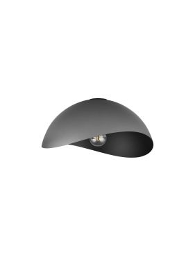 Nova Luce Opsi - plafonnier - Ø 40 x 20 cm - noir sablé