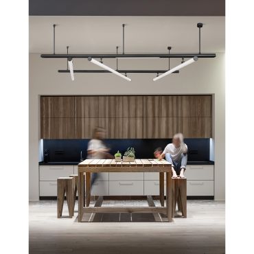 Nova Luce Pec - luminaire pour système de profilés magnétiques - 100 x 3 cm - 26W LED inclus - noir sable