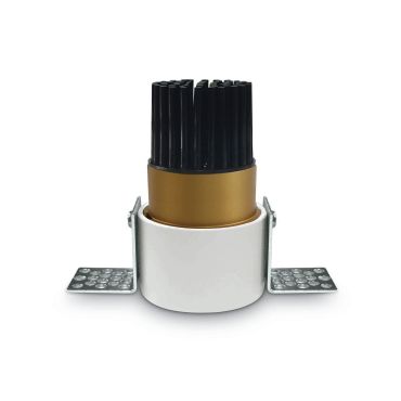 ONE Light - The Trimless Mini Range - spot encastré - Ø 35 mm, Ø 40 mm encastré - 3W LED dimmable inclus - laiton et blanc