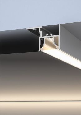 KLUS FOLED-SUF - profilé LED encastré pour plafonds suspendus - largeur de fenêtre 2,69 cm - aluminium