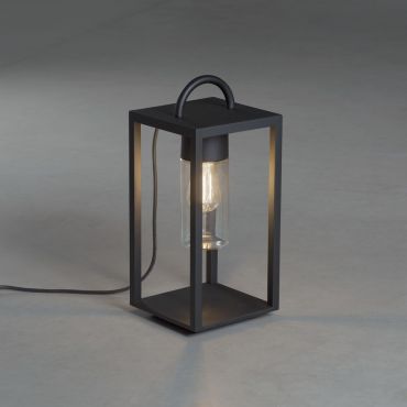 Konstsmide Bologna - lampe de table avec prise - 20 x 45,5 x 20 cm - IP44 - noir
