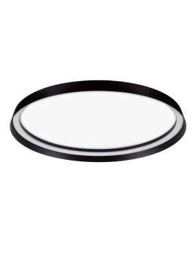 Nova Luce Ormi - plafonnier - Ø 60 x 7 cm - 48W dimmable LED inclus - noir sablé