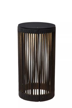 Lucide Pingi - lampe de table rechargeable - Ø 33,5 x 61,5 cm - IP44 - noir